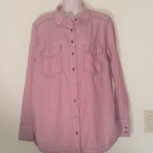 Free People Rose Button Down Shirt